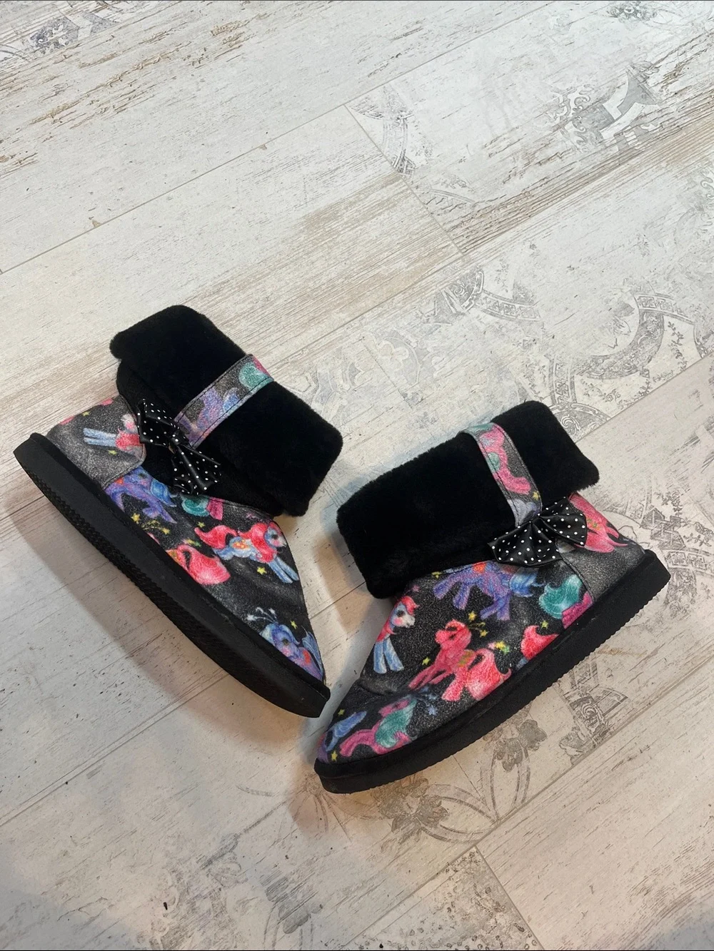 Iron Fist VERY RARE Black My Little Pony Short Fugg Boots Size 10